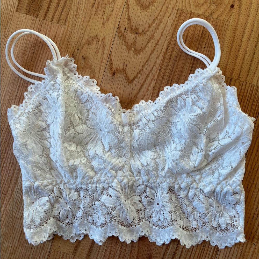 Free With Purchase White Lace Bralette